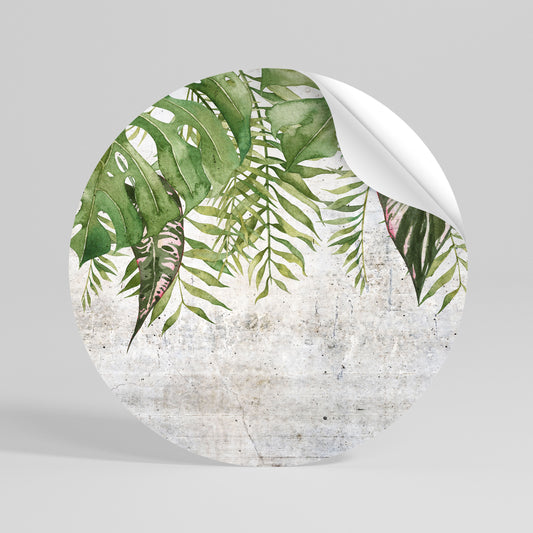 URBAN TROPICS Rund väggdekal