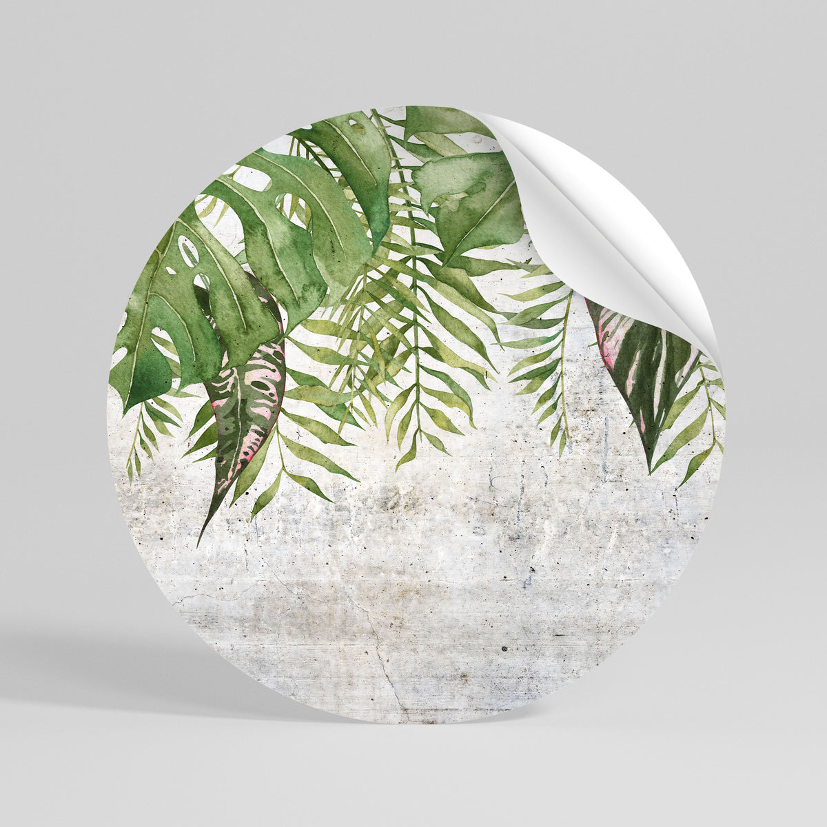 URBAN TROPICS Rund väggdekal
