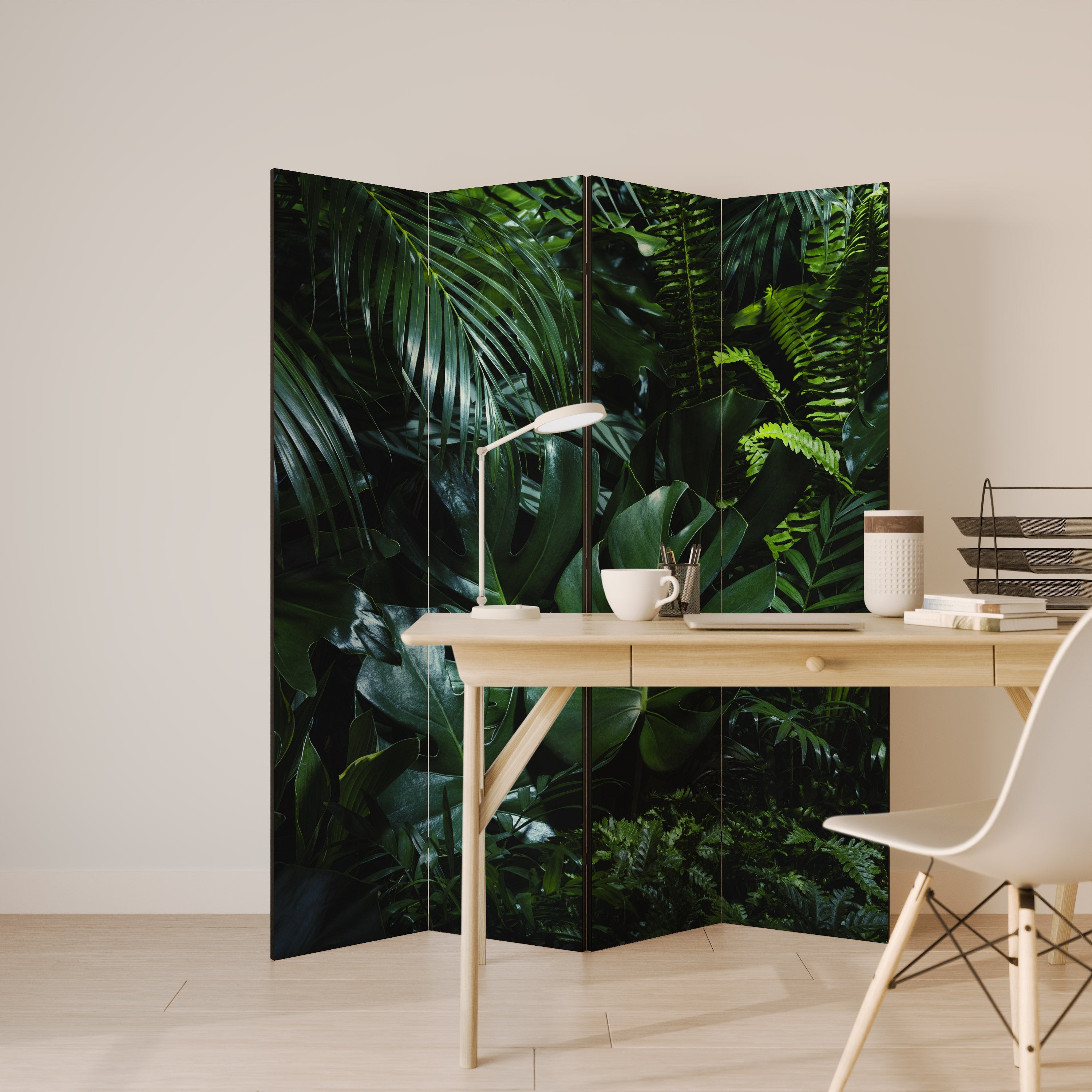 NATURE'S CLANDESTINE REVERIE Dekorativ rumsavdelare med 4 paneler