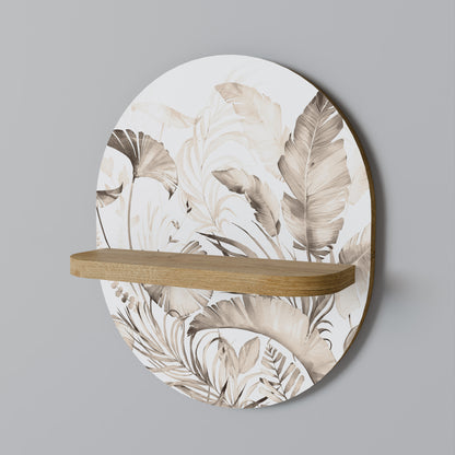 WILD TENDERNESS Oval Art Shelf In Oak Effect