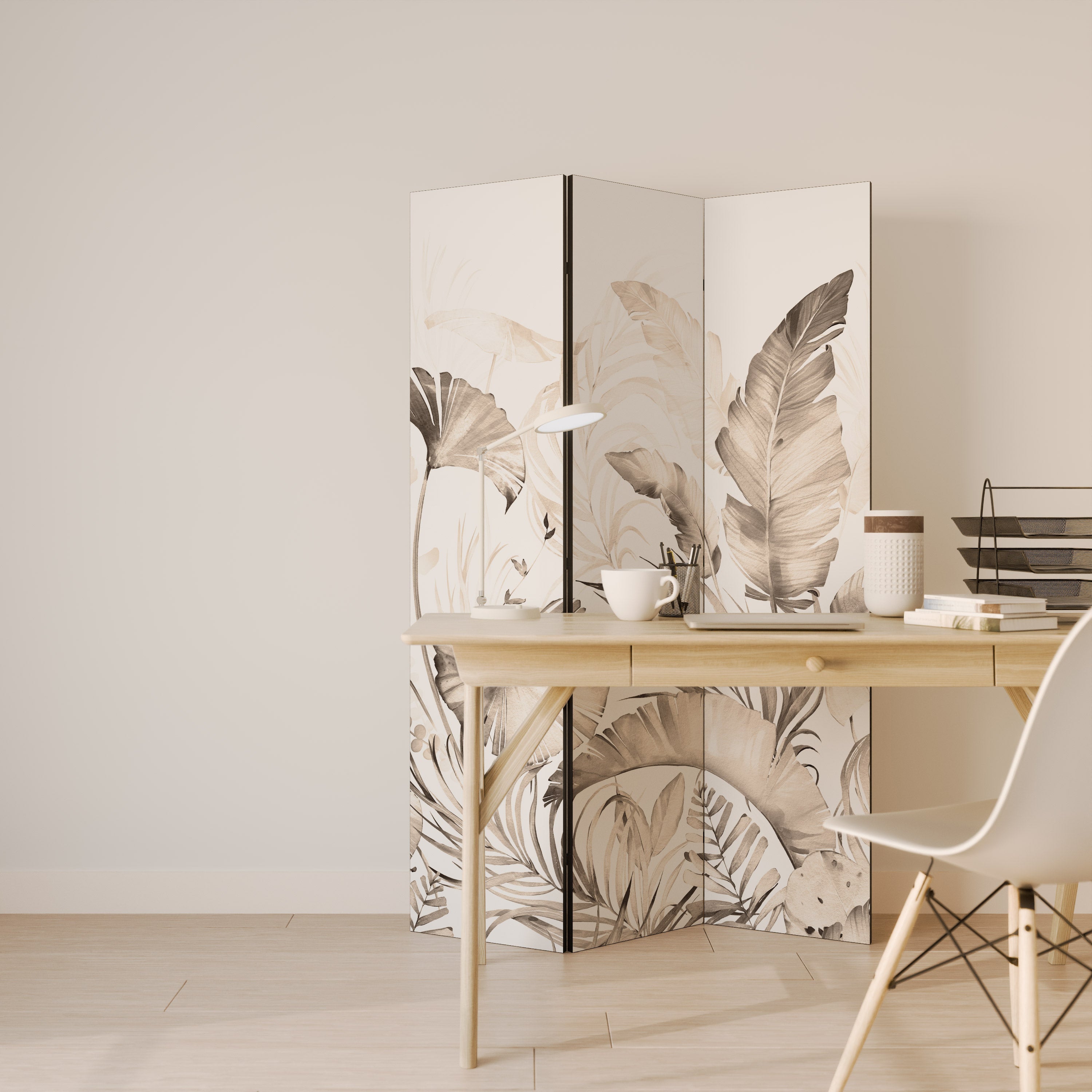 Dekorativ rumsavdelare med 3 paneler WILD TENDERNESS