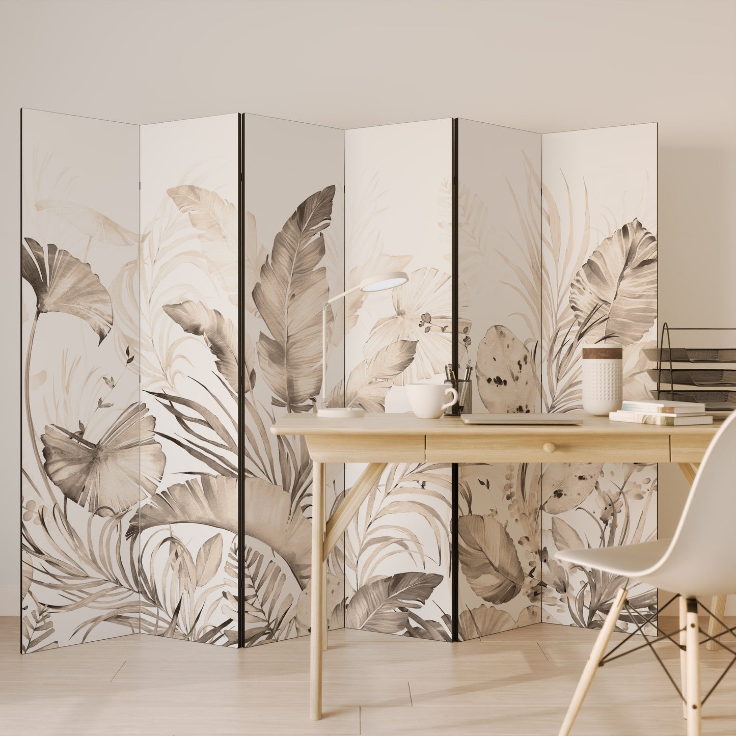 Dekorativ rumsavdelare med 6 paneler WILD TENDERNESS