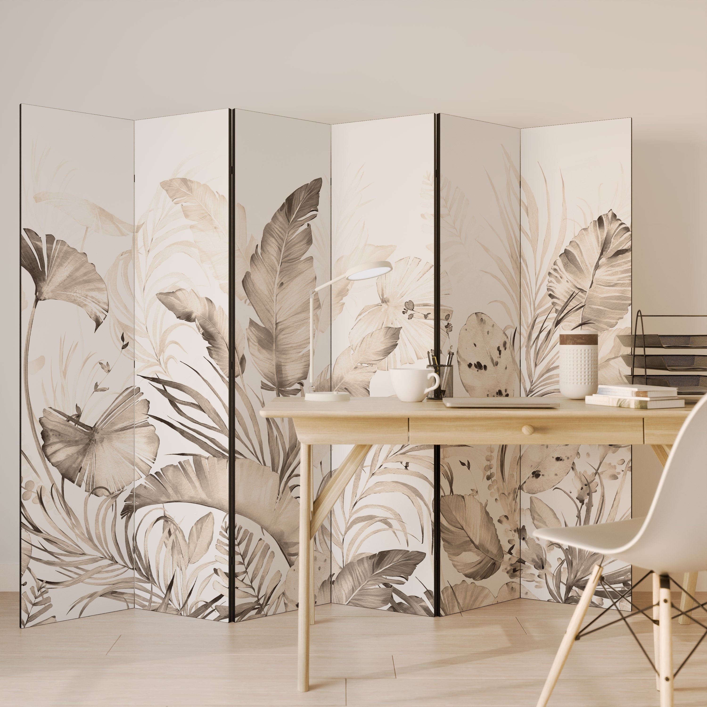 Dekorativ rumsavdelare med 6 paneler WILD TENDERNESS