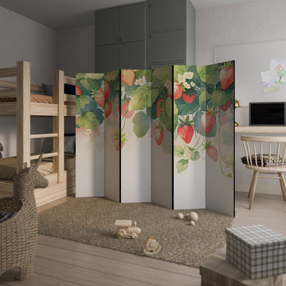 Dekorativ rumsavdelare med 6 paneler, STRAWBERRY DREAMSCAPE