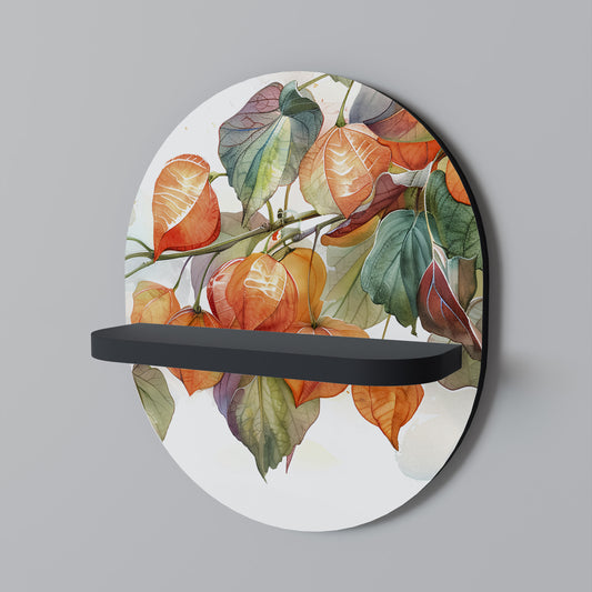 FLEETING DAYS Oval konsthylla i svart finish