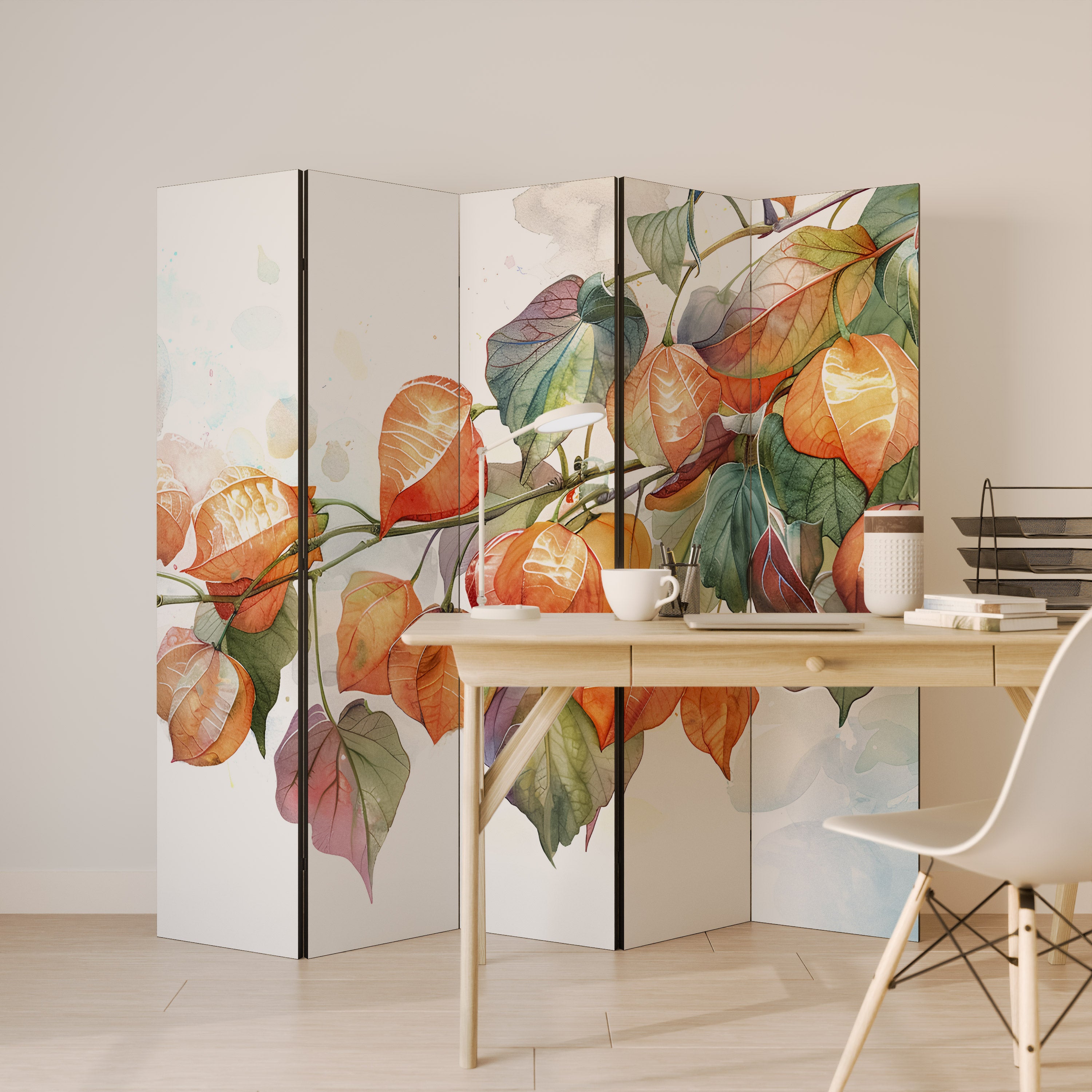 FLEETING DAYS 5-Panel Room Divider