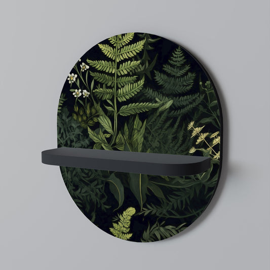 FOREST WONDERS Oval konsthylla i svart finish