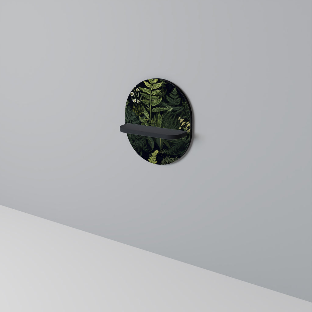 FOREST WONDERS Oval konsthylla i svart finish
