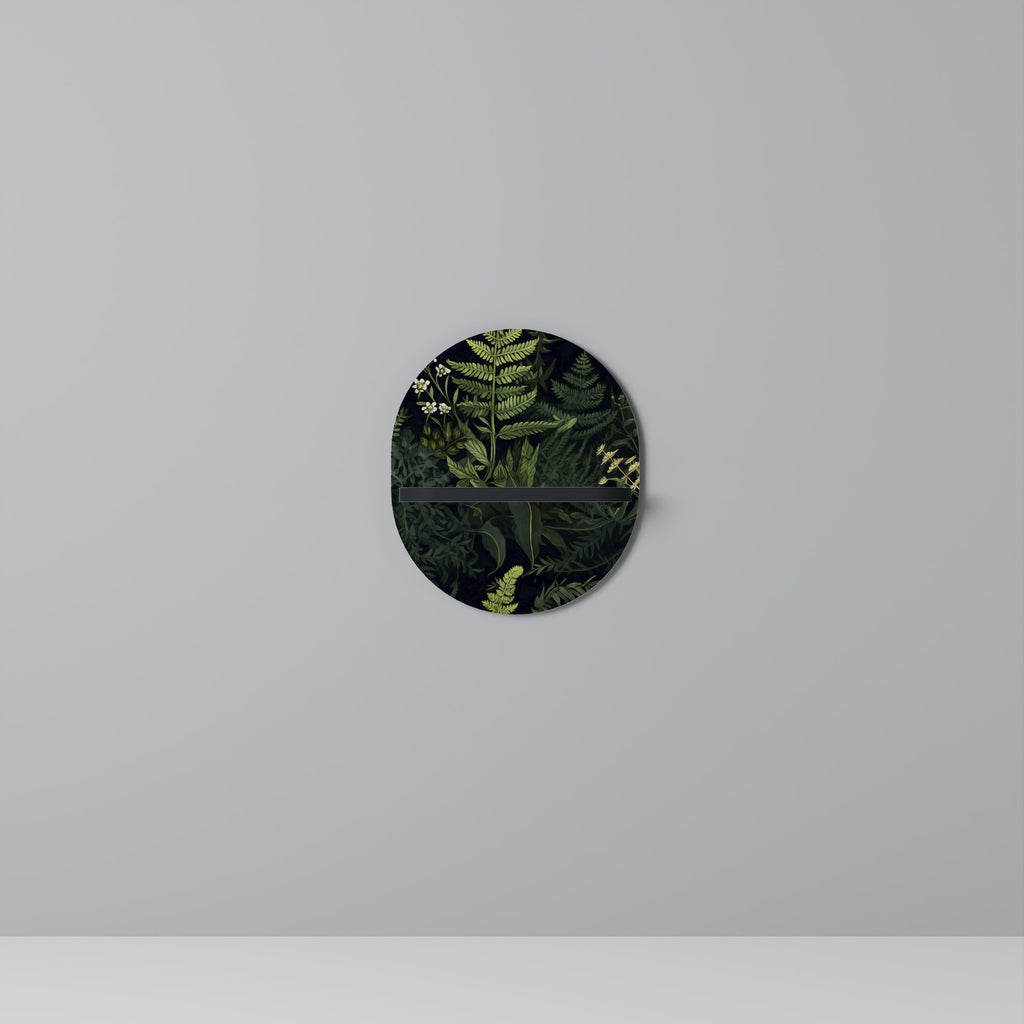 FOREST WONDERS Oval konsthylla i svart finish