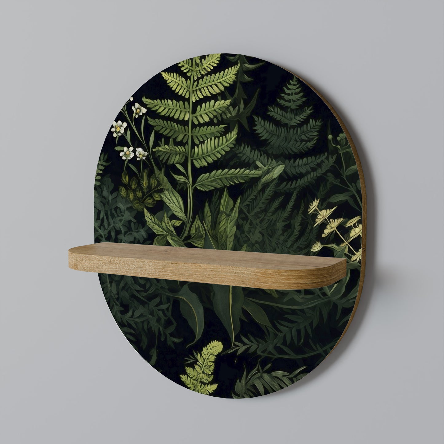 FOREST WONDERS Oval Konsthylla I Ekeffekt