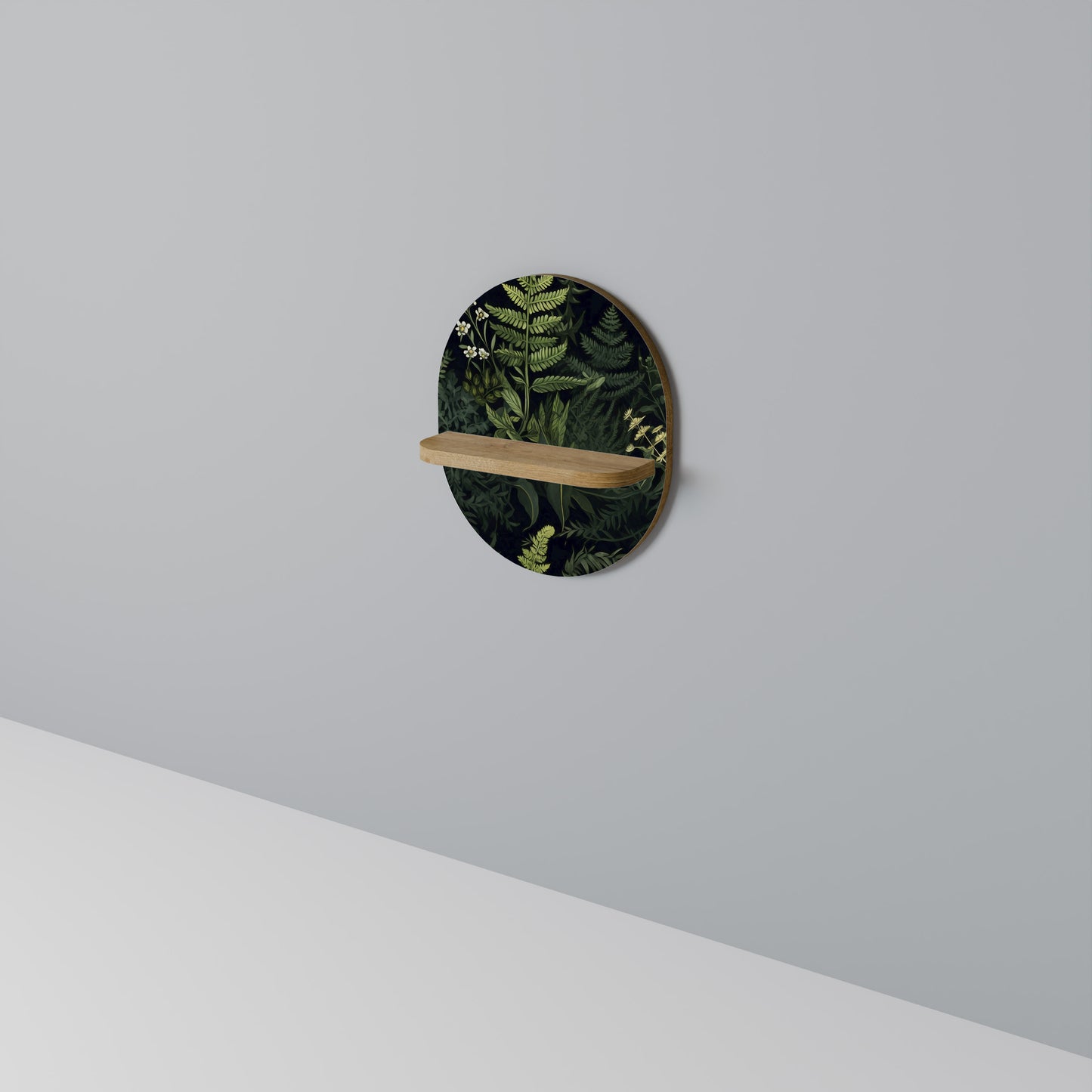 FOREST WONDERS Oval Konsthylla I Ekeffekt