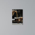 STEAMING SIPS OF SERENITY Vertical Canvas Print