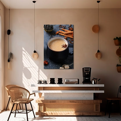 WARMTH IN A CUP Vertical Canvas Print