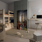 LONDON'S TIMELESS VIBES Dekorativ rumsavdelare – 3 paneler