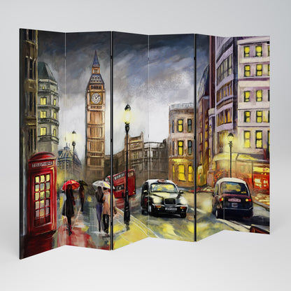 LONDON'S TIMELESS VIBES 6-Panel Room Divider