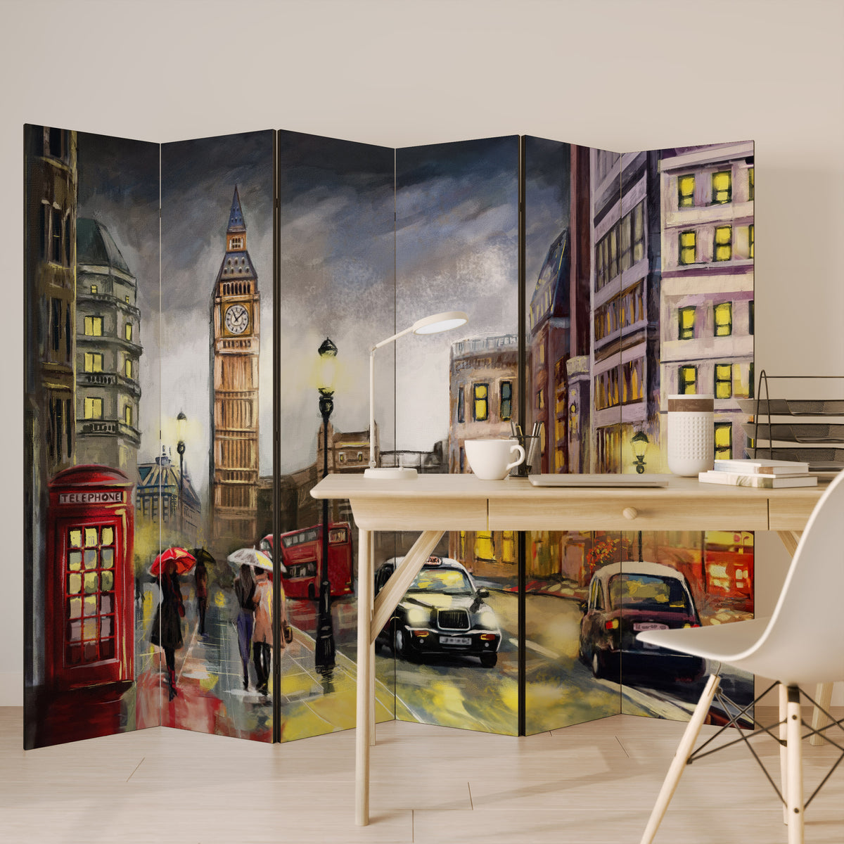 LONDON'S TIMELESS VIBES Rumsavdelare 6 paneler