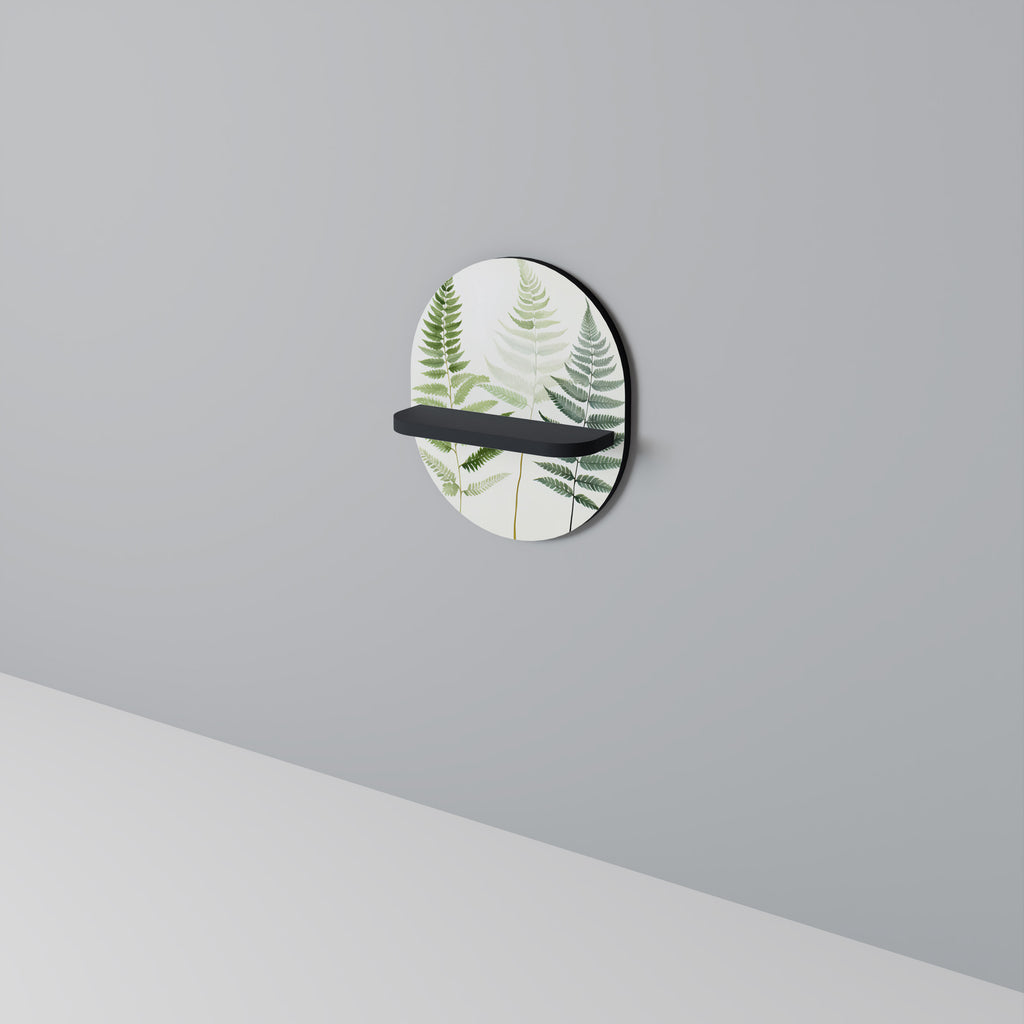 FERN MAJESTY Oval konsthylla i svart finish