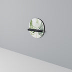 FERN MAJESTY Oval Art Shelf In Black Finish