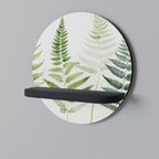 FERN MAJESTY Round Art Shelf In Black Finish