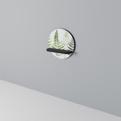 FERN MAJESTY Rund konsthylla i svart finish