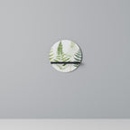 FERN MAJESTY Round Art Shelf In Black Finish