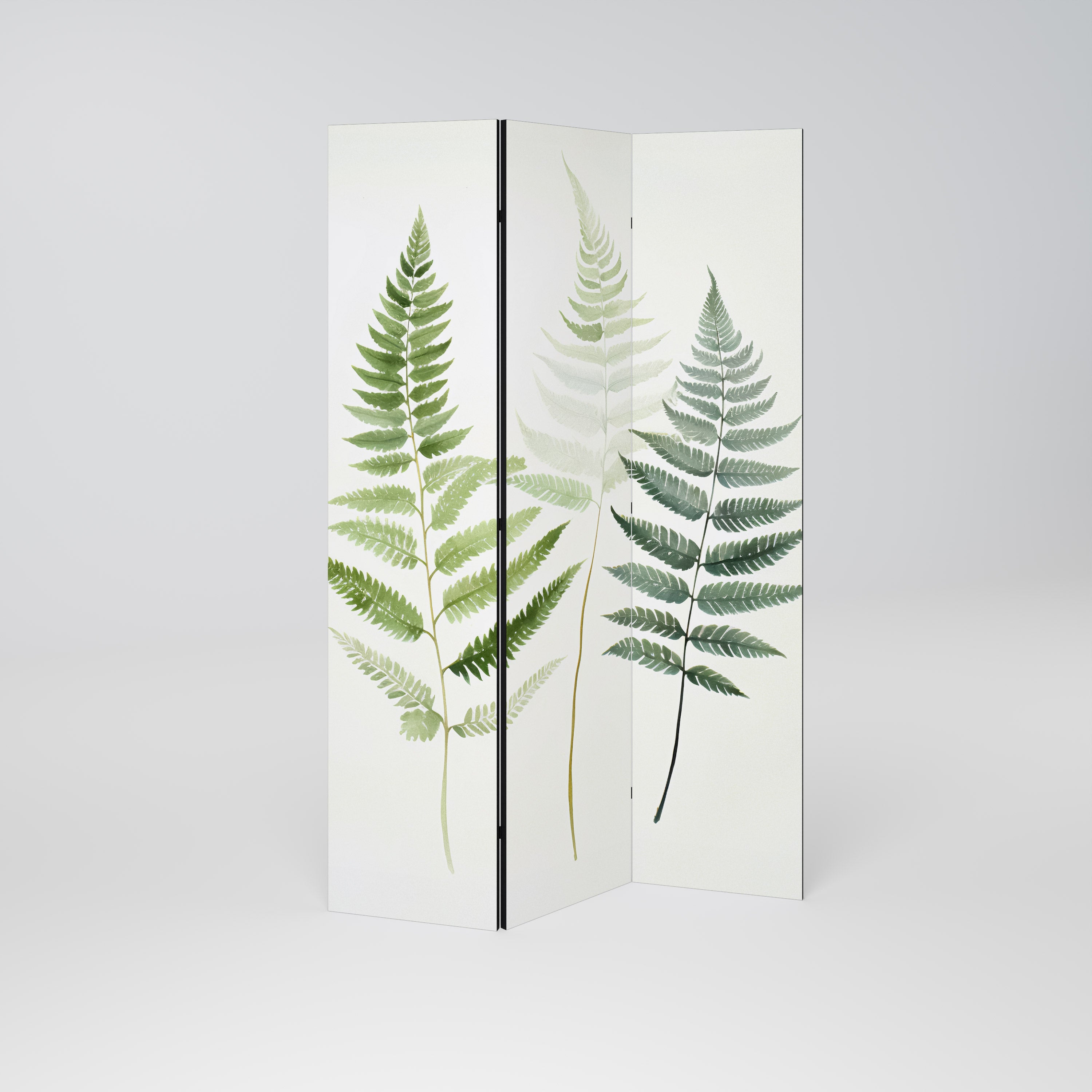 Dekorativ rumsavdelare med 3 paneler FERN MAJESTY