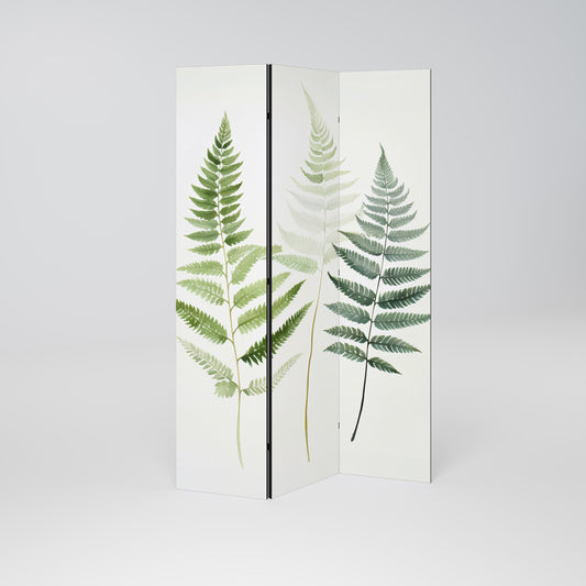 Dekorativ rumsavdelare med 3 paneler FERN MAJESTY