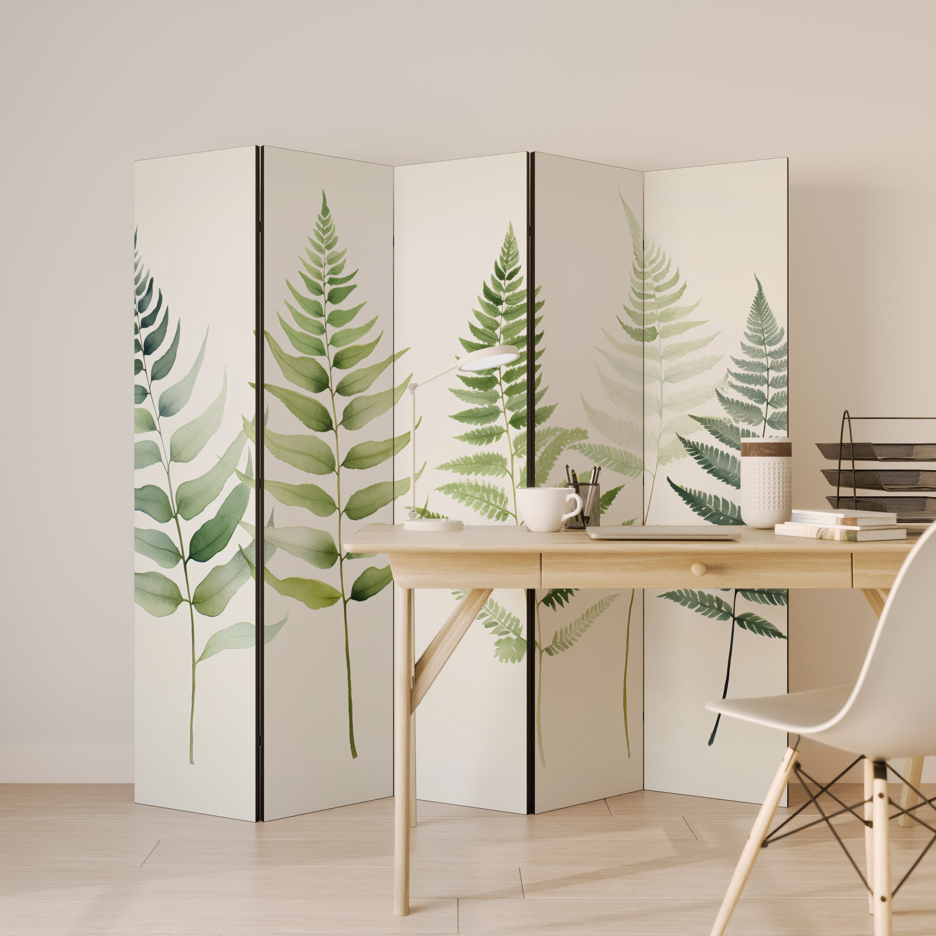 FERN MAJESTY Dekorativ rumsavdelare med 5 paneler