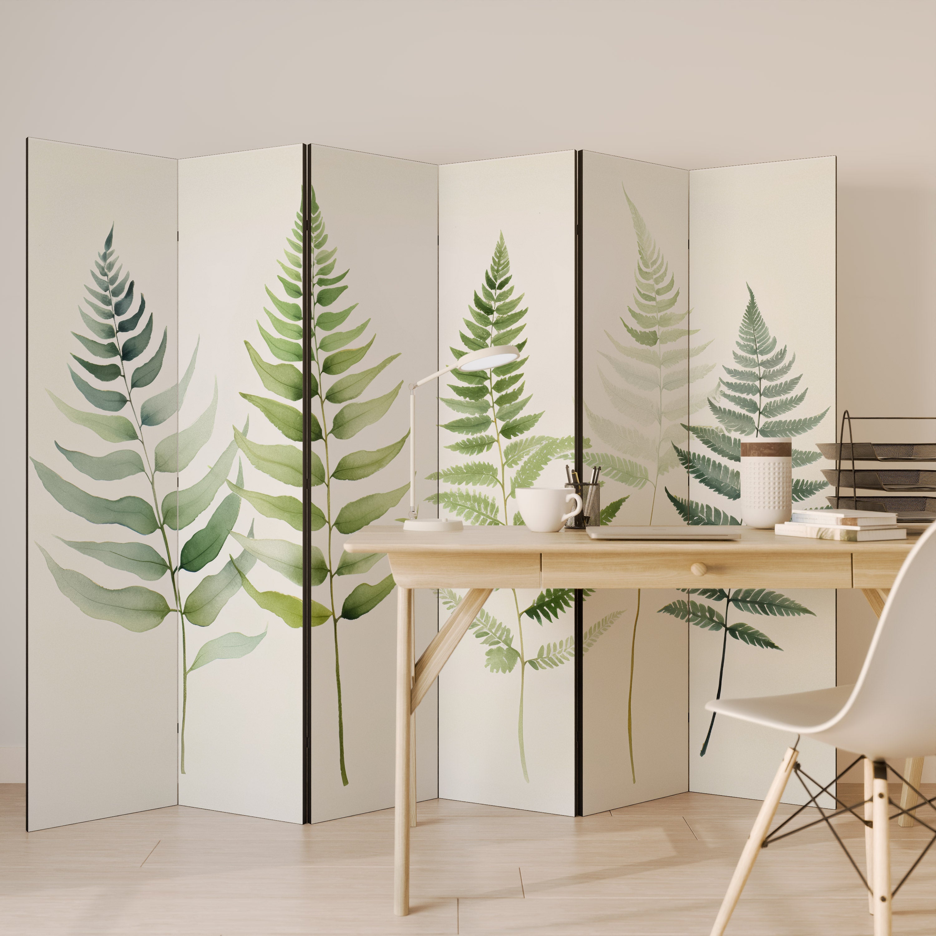 FERN MAJESTY Dekorativ rumsavdelare med 6 paneler