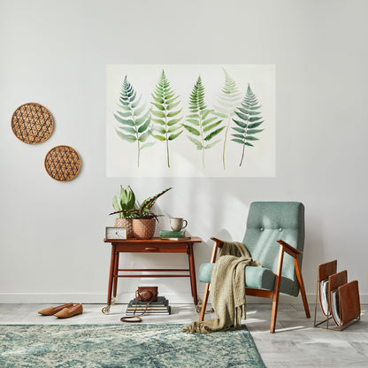 FERN MAJESTY horisontell affisch med självhäftande motiv