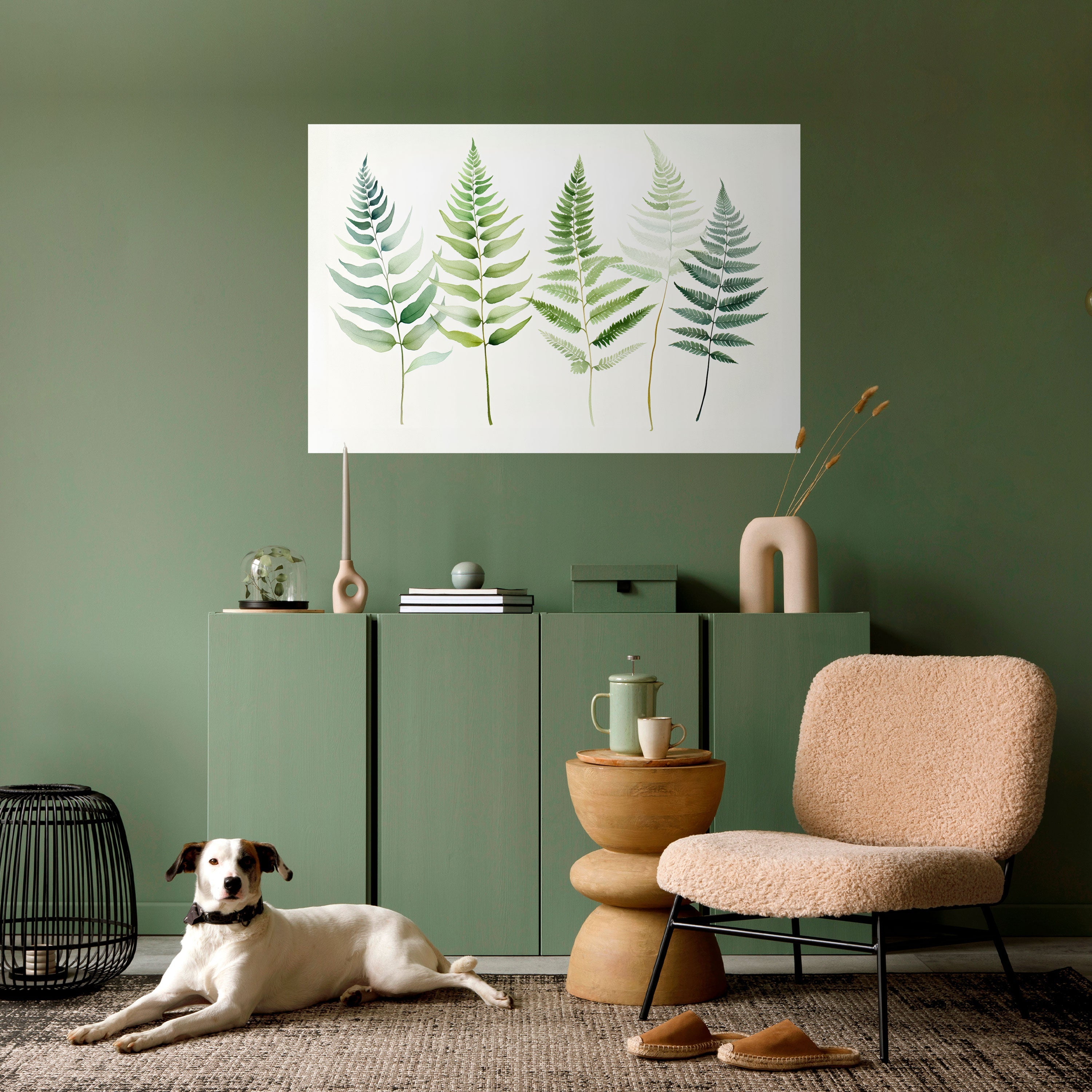FERN MAJESTY horisontell affisch med självhäftande motiv