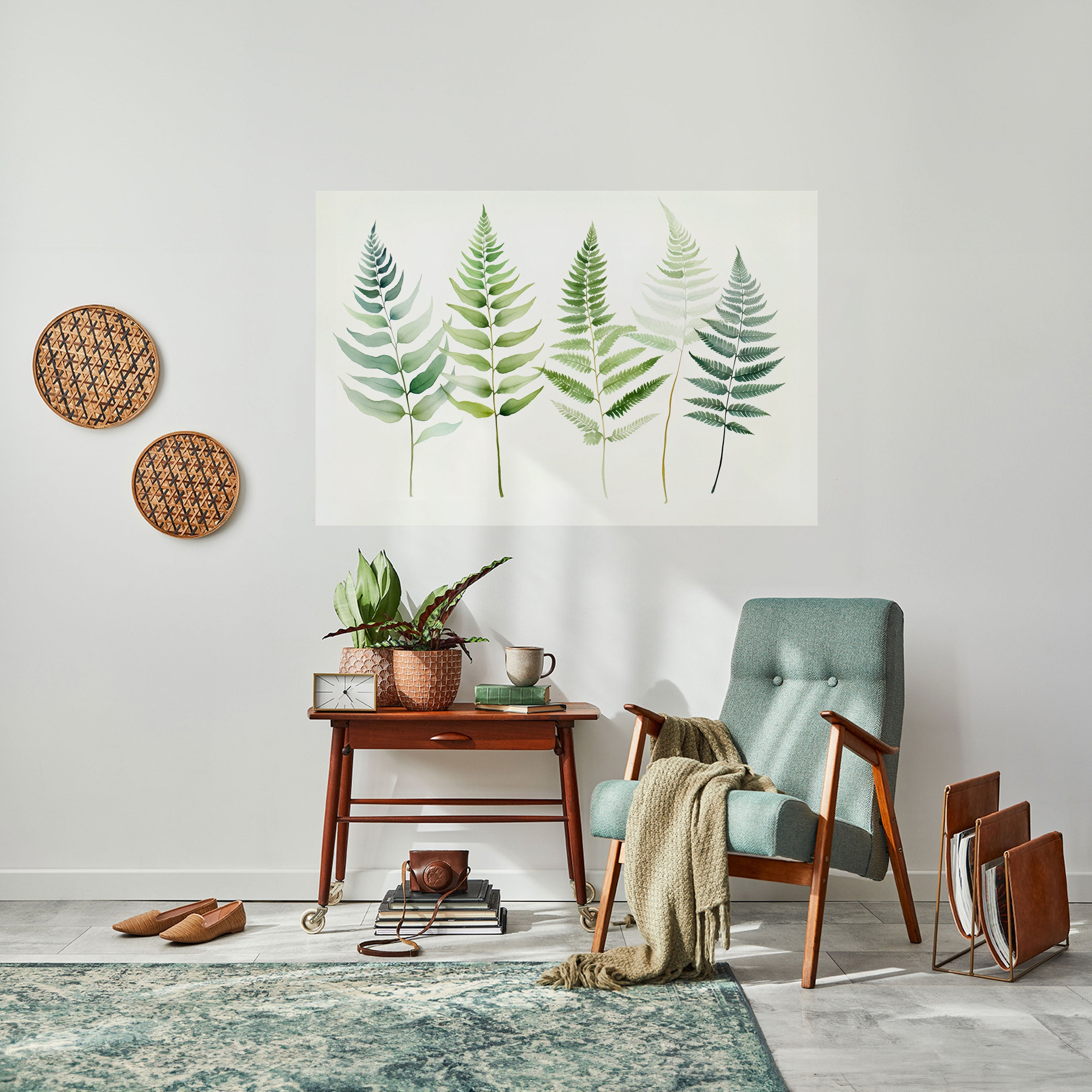 FERN MAJESTY horisontell affisch med självhäftande motiv