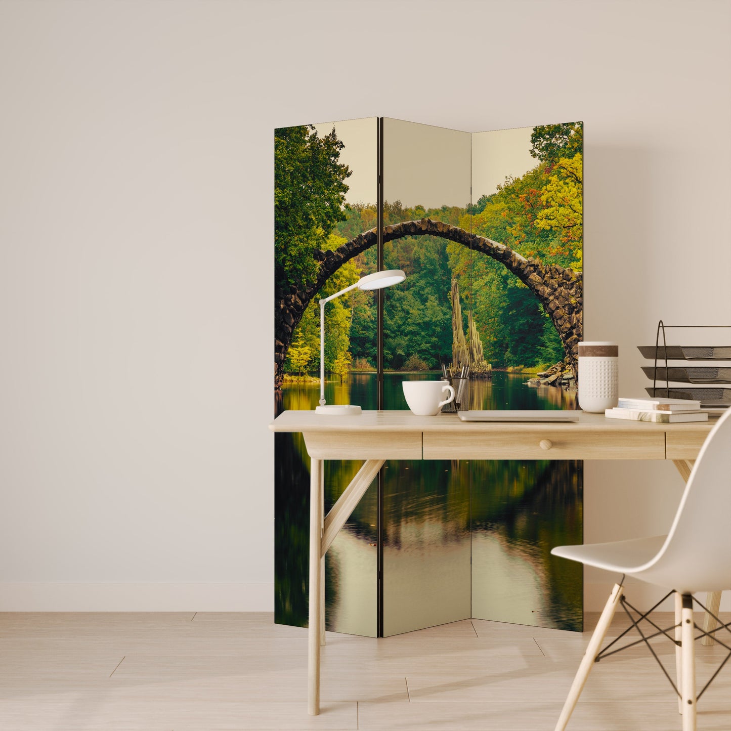 SERENE REFLECTIONS REALM Dekorativ rumsavdelare med 3 paneler