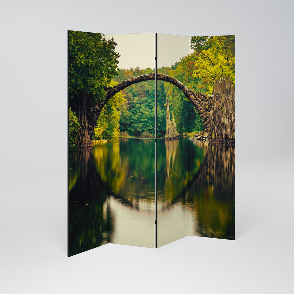 SERENE REFLECTIONS REALM Dekorativ rumsavdelare med 4 paneler