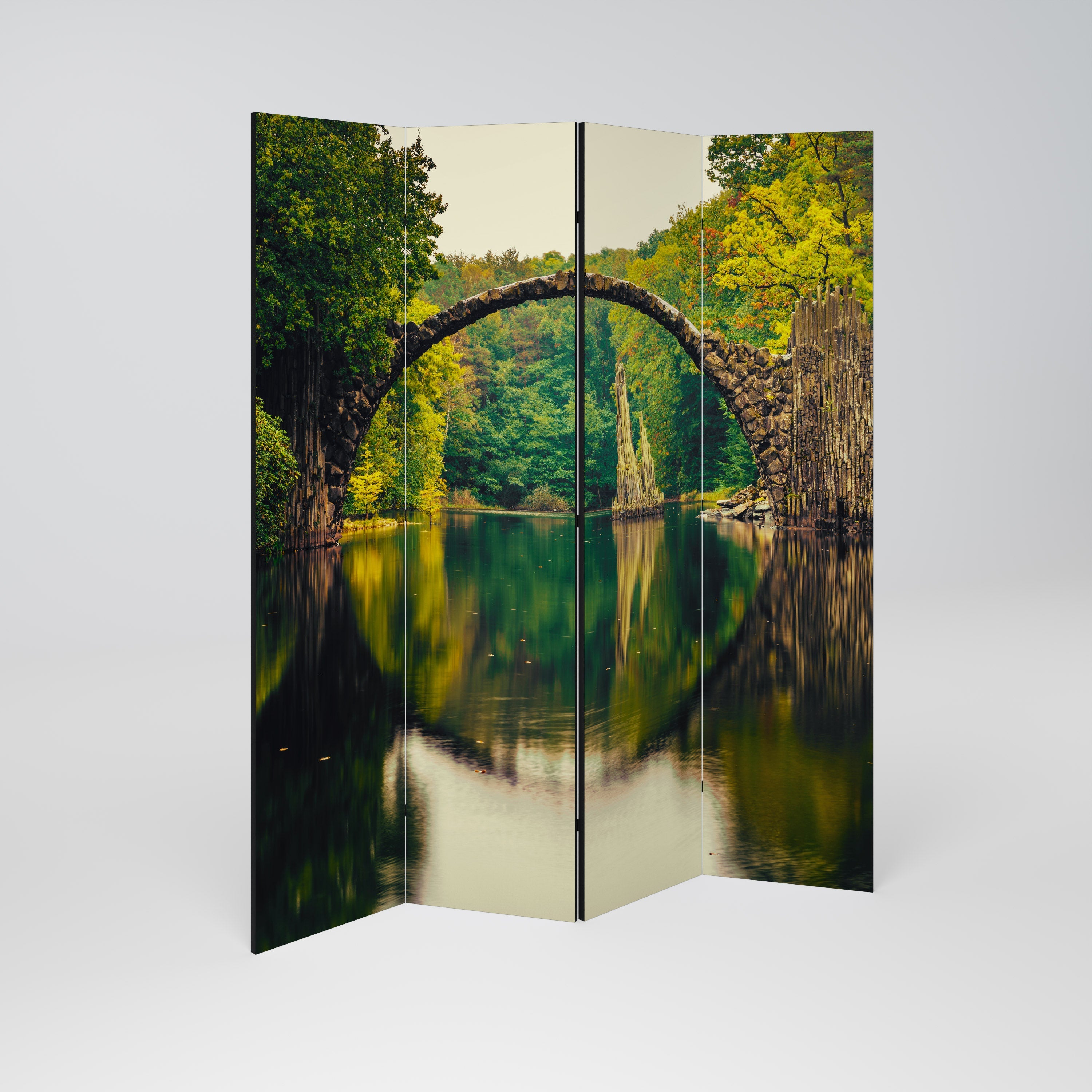 SERENE REFLECTIONS REALM Dekorativ rumsavdelare med 4 paneler