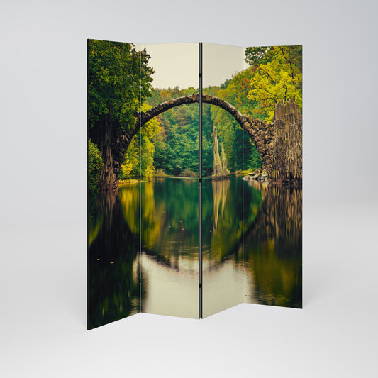 SERENE REFLECTIONS REALM Decorative 4-Panel Room Divider