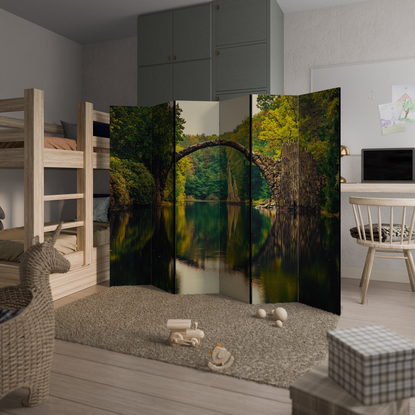 SERENE REFLECTIONS REALM Decorative 6-Panel Room Divider