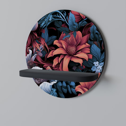 FLOURISH FANTASY Rund konsthylla i svart finish