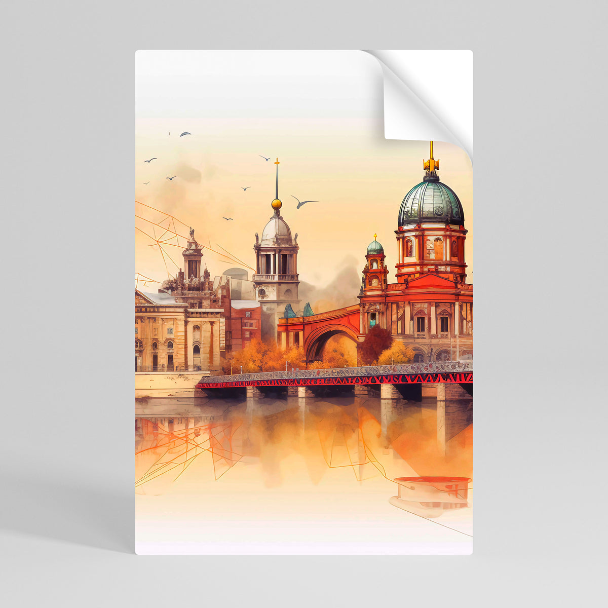 BERLIN SPIRIT Peel and Stick Vertical Poster