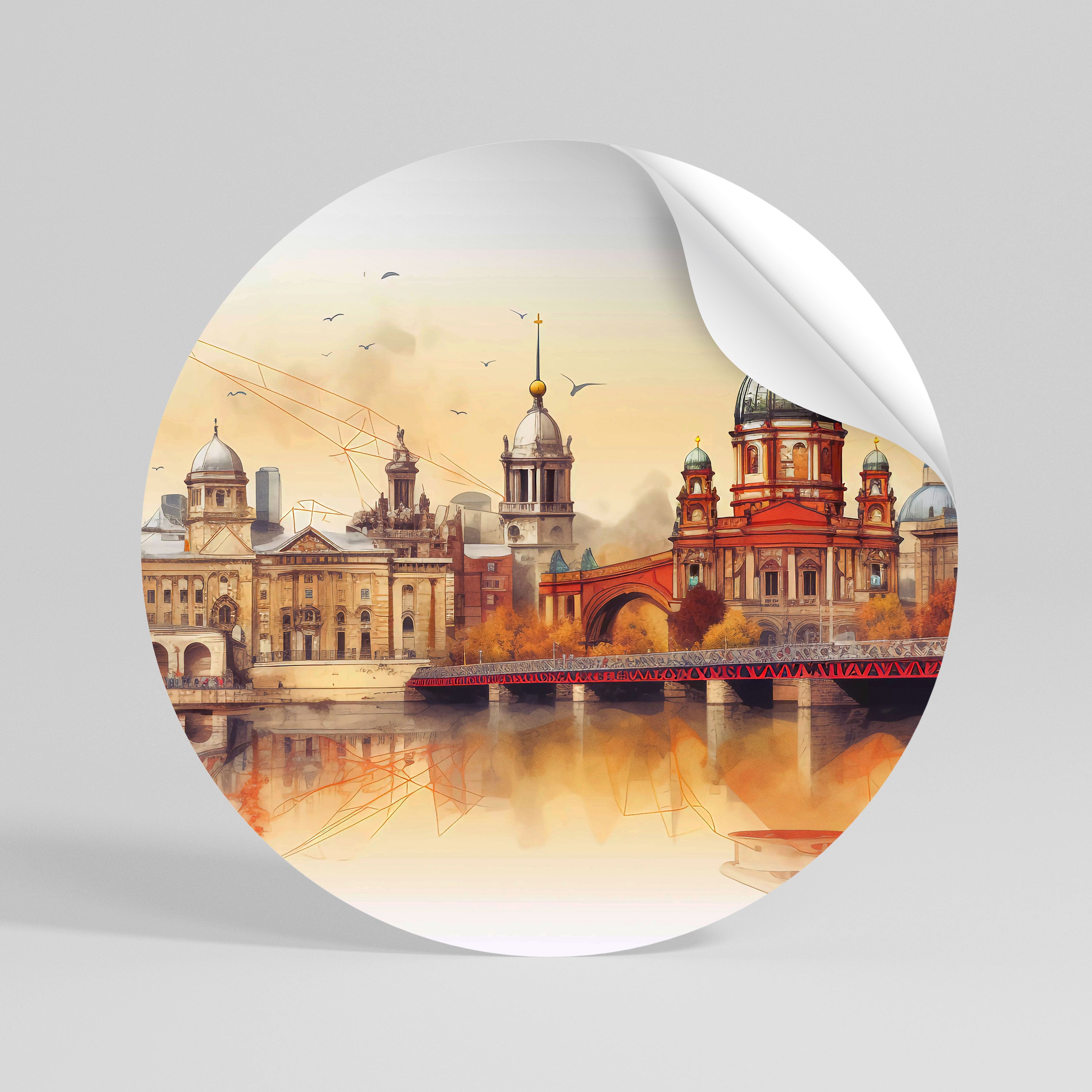 BERLIN SPIRIT Rund väggdekal