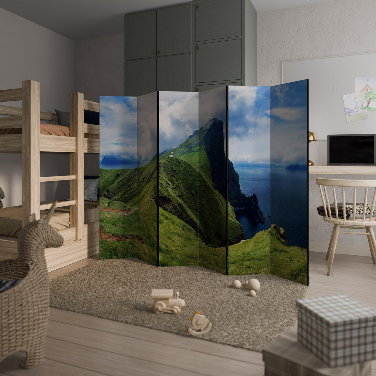 CLIFFS OF TRANQUILITY Rumsavdelare 6 paneler