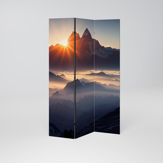 MOUNTAINS AT DAWN Decorative 3-Panel Room Divider