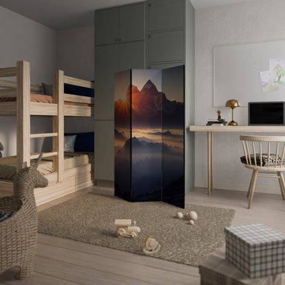 MOUNTAINS AT DAWN Decorative 3-Panel Room Divider