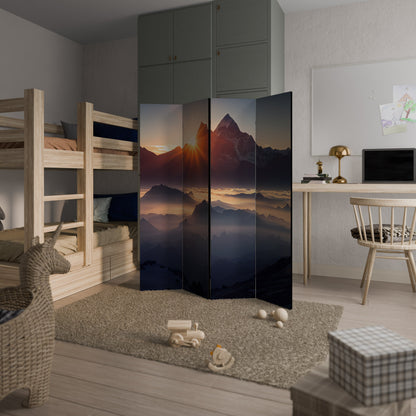 MOUNTAINS AT DAWN Decorative 4-Panel Room Divider