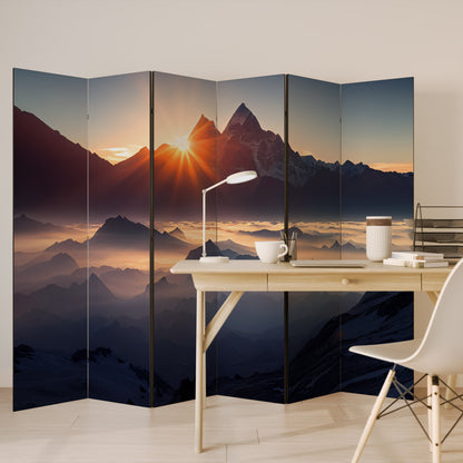 MOUNTAINS AT DAWN Rumsavdelare 6 paneler