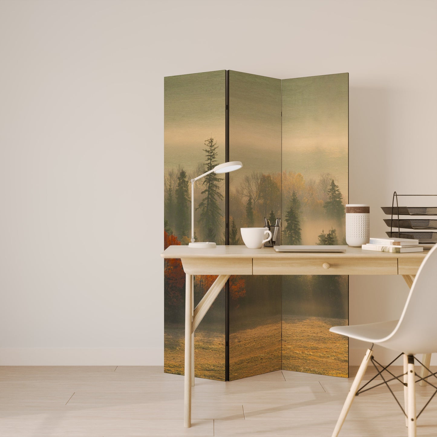GILDING HOURS Decorative 3-Panel Room Divider
