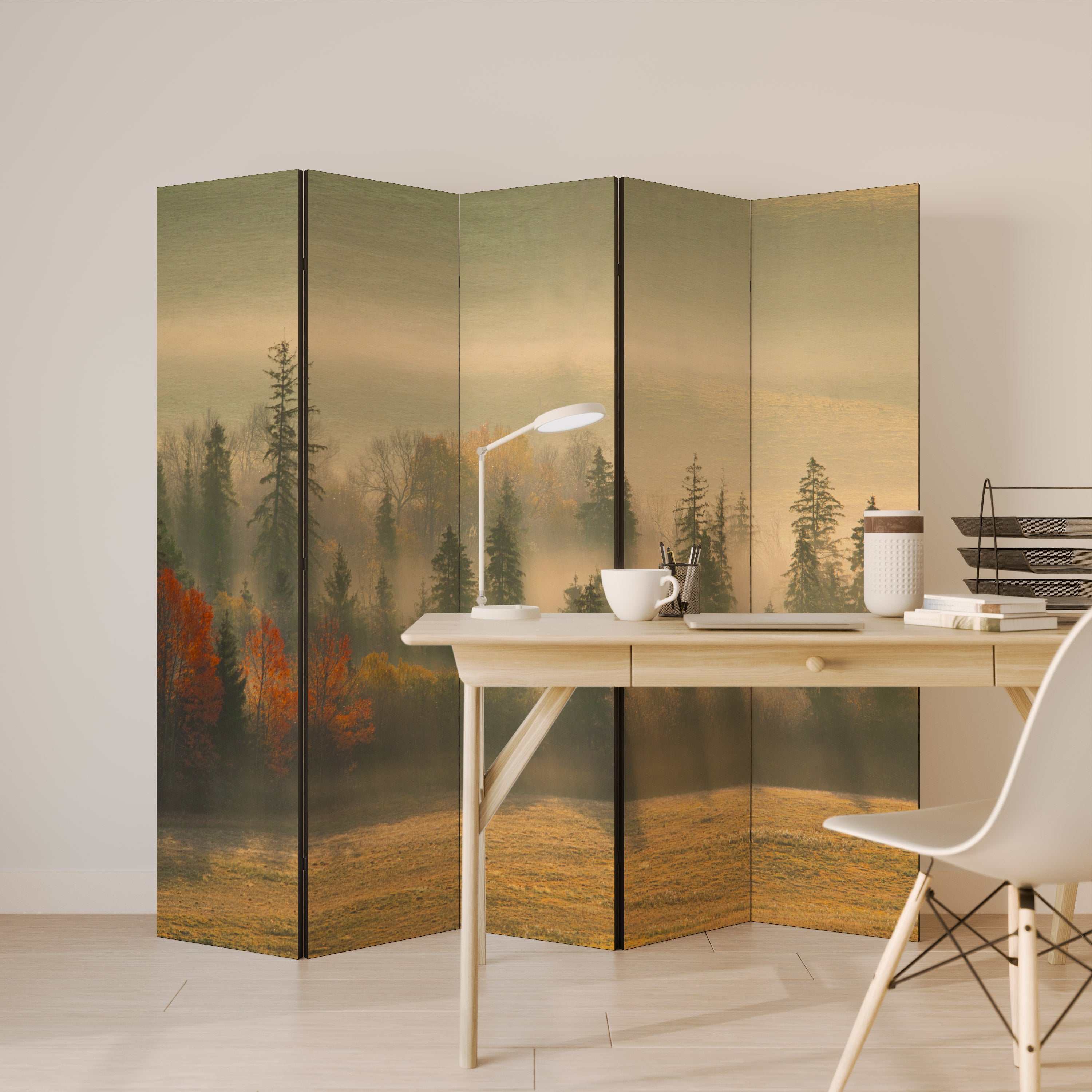 GILDING HOURS 5-Panel Room Divider