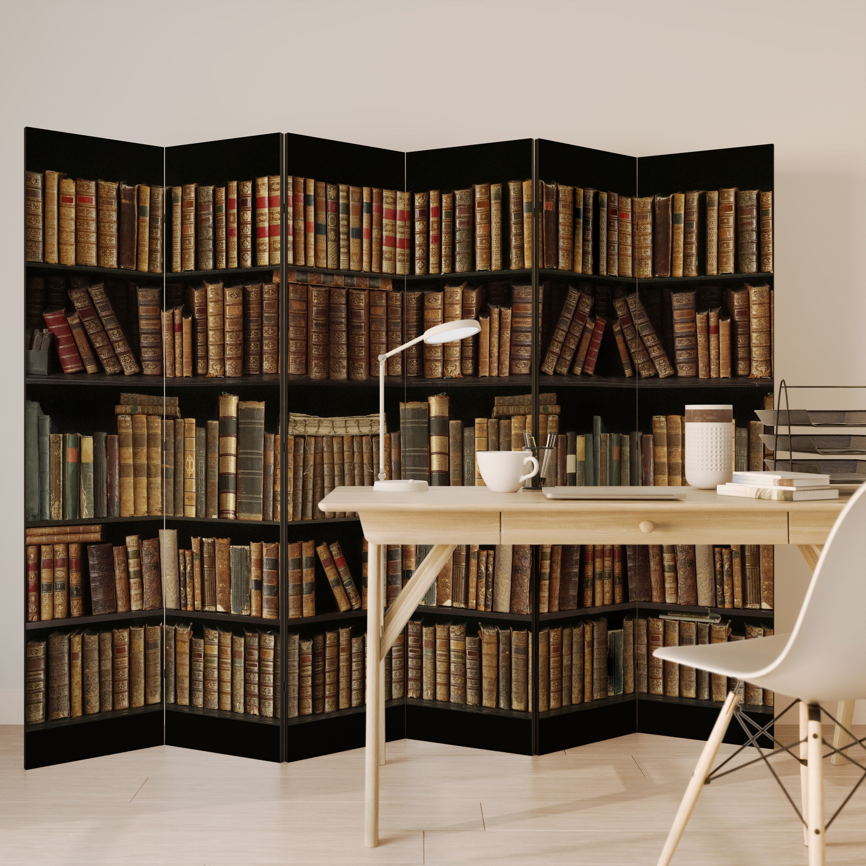 SHELVES OF TIME Dekorativ rumsavdelare med 6 paneler