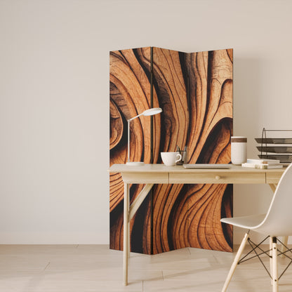WOODEN WAVES UNFOLDED Dekorativ rumsavdelare – 3 paneler