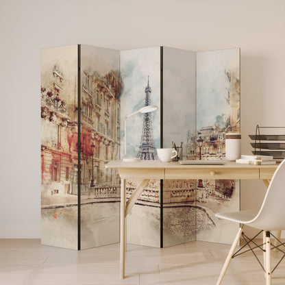 PARISIAN DAYDREAM Dekorativ rumsavdelare – 5 paneler